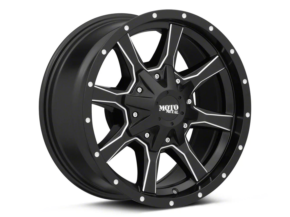 MO970 20x12 6x135.00/6x139.70 SATIN BLACK MILLED (44 mm)