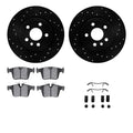R1 E- Line Series Brake Rotor - D/S - Black w/ Ceramic Pads Hdw Fits Jaguar E-Pace