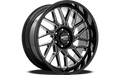 MO805 20X10 8X6.5 18MM GLOSS BLACK MILLED W/ RED TINT