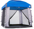 EZ UP CAMPING CUBE 6.4 CONVERTS 10FT STRAIGHT LEG CANOPY INTO CAMPING TENT ROYAL BLUE