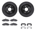 R1 E- Line Series Brake Rotor - D/S - Black w/ Ceramic Pads Hdw Fits Cadillac XLR