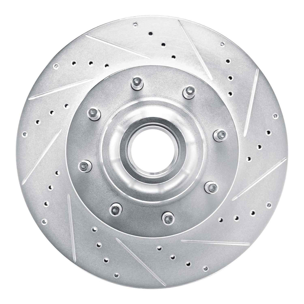 DFC 08-25 Ford E-350 Super Duty Front Right Drilled & Slotted Silver Brake Rotor