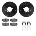 R1 E- Line Series Brake Rotor - D/S - Black w/ Ceramic Pads Hdw Fits Dodge Stealth