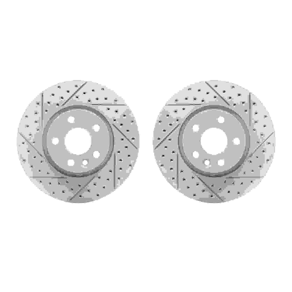 DFC 07-18 Land Rover Range Rover Evoque Front Drilled & Slotted Geoperformance Rotors