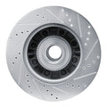 R1 Concepts Brake Rotor Drilled and Slotted Silver Fits Ford E-150