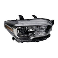 CAPA LH HEADLIGHT ASSY; HALOGEN; W/O LED DRL& FOGLAMPS; CHROME TY TACOMA 1618