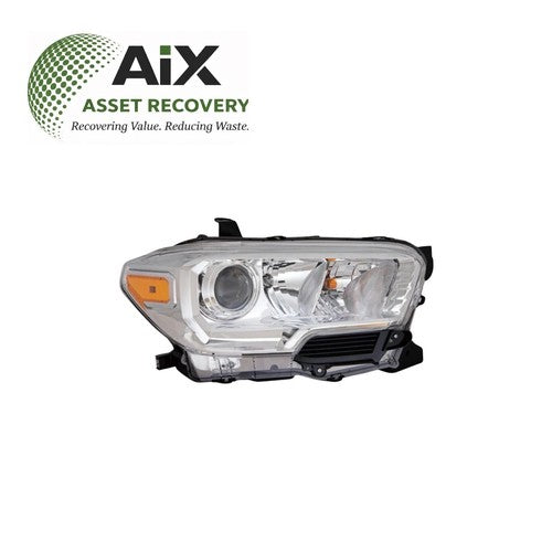 CAPA LH HEADLIGHT ASSY; HALOGEN; W/O LED DRL& FOGLAMPS; CHROME TY TACOMA 1618