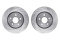 R1 11-25 Dodge Durango Front Drilled & Slotted Silver Brake Rotor Set