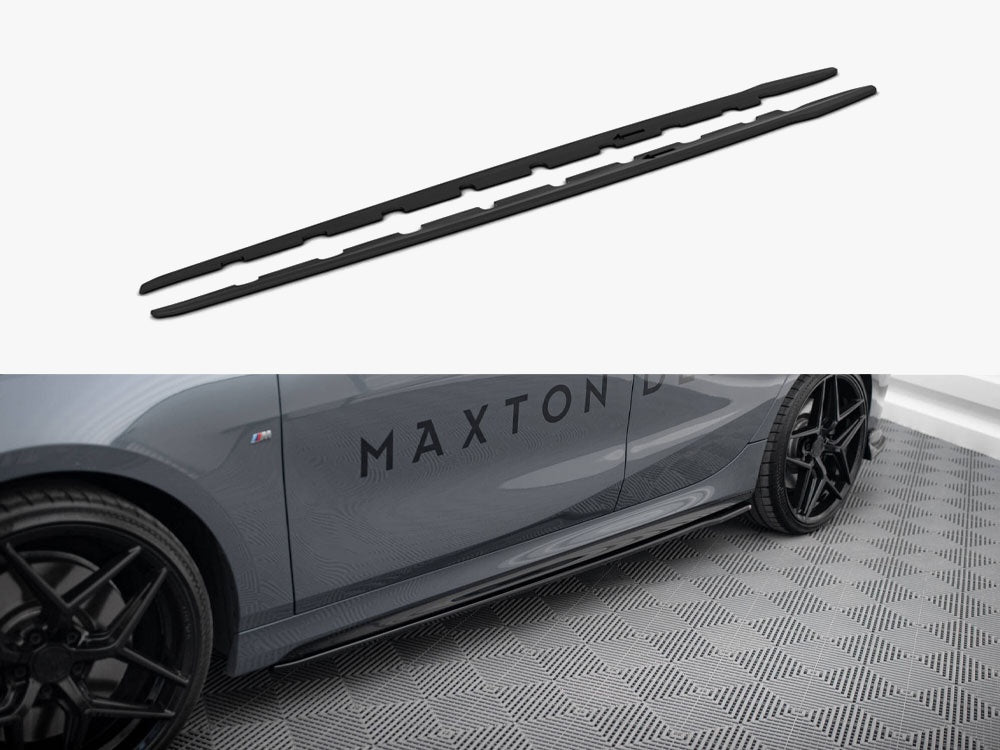 Maxton Design Gloss Black Redline Side Skirts - 2015 WRX / STI