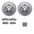 R1 Concepts Carbon Series Brake Rotors - Perf Off-Road/Tow Pads - Hdw Fits Ford E-150