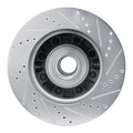 R1 08-25 Ford E-150 Front Left Drilled & Slotted Silver Brake Rotor