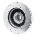R1 08-25 Ford E-150 Front Left Drilled & Slotted Silver Brake Rotor