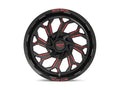 MO999 20x10 5x139.70/5x150.00 GLOSS BLACK MILLED W/ RED TINT (18 mm)