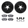 R1 E- Line Series Brake Rotor - D/S - Black w/ Ceramic Pads Hdw Fits Chrysler PT