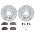 DFC 13-16 Chrysler 200 Front Drilled & Slotted Geoperformance Rotors 5000 Advanced Pads w/Hardware