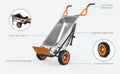 AEROCART 8IN1 YARD CART / WHEELBARROW / DOLLY