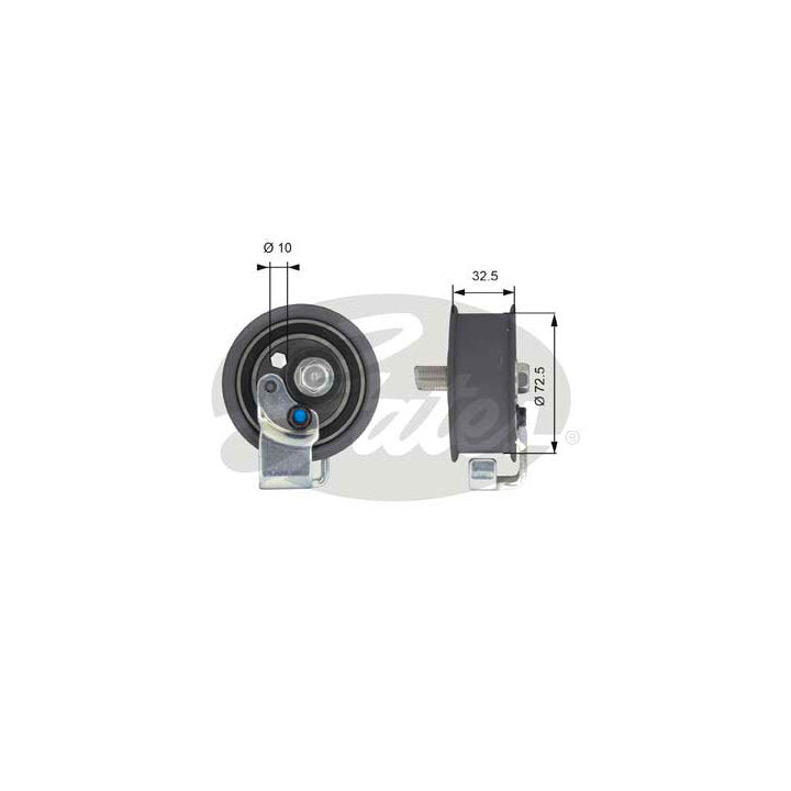 Gates Steel Smooth/Backside (72 mm x 10 mm x 32 mm) - Flanged W/Bushing Bolt Washer