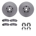 R1 Concepts Carbon Series Brake Rotors - Perf Off-Road/Tow Pads - Hdw Fits Ford Explorer