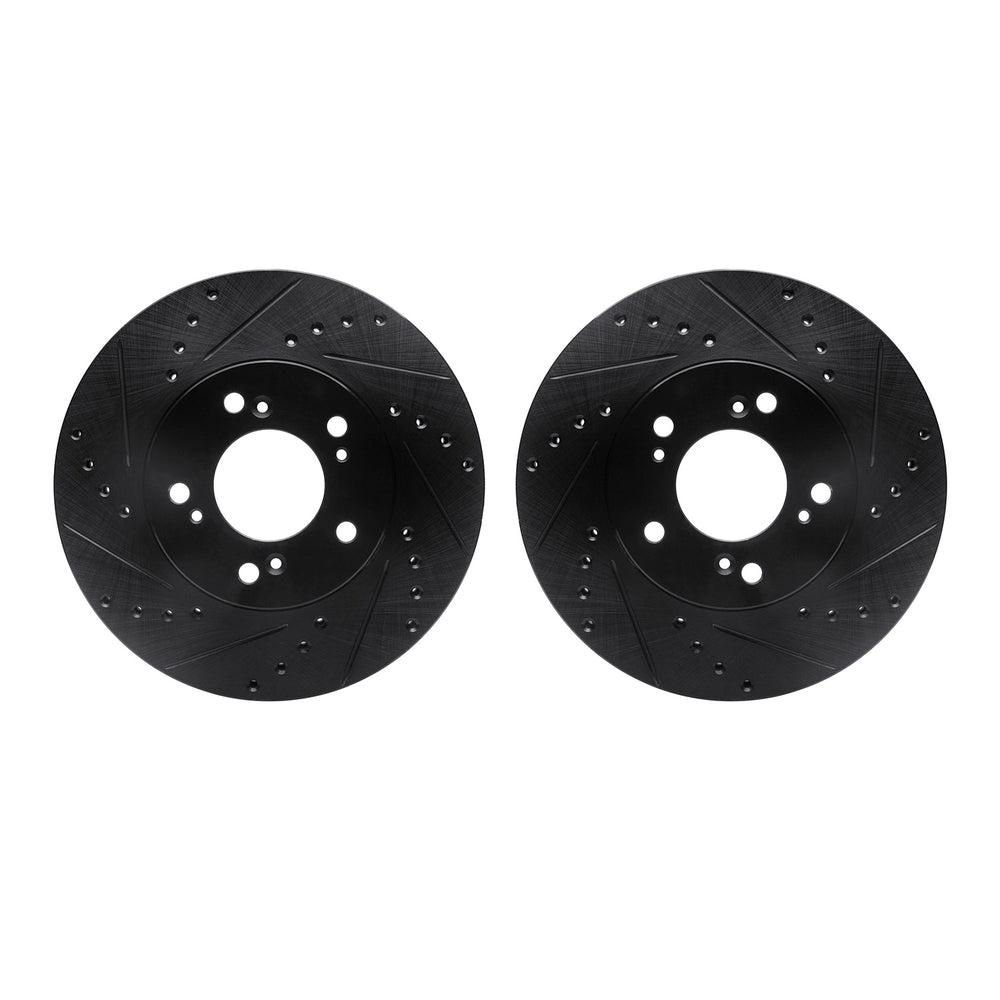 R1 Concepts Brake Rotor- D/S - Black Fits Acura Legend