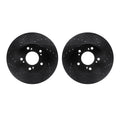 R1 Concepts Brake Rotor- D/S - Black Fits Acura Legend