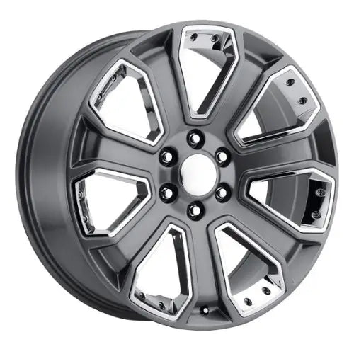 GMC 22X9 SLVR W/CHROME INSRTS