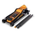 3.5 TON LOW PROFILE FLOOR JACK LONG ARM 3.75 LOWEST 21.75 HIGHEST POSITION ORANGE/BLK