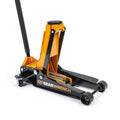 3.5 TON LOW PROFILE FLOOR JACK LONG ARM 3.75 LOWEST 21.75 HIGHEST POSITION ORANGE/BLK