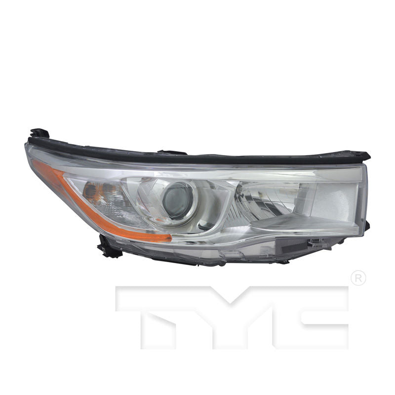 CAPA 1416 TY HLANDR W/O SMOKED CHROME HEADLAMP ASSY RH