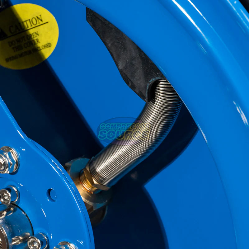 HD DUAL ARM HOSE REEL 3/8IN X 50FT 1/4IN NPT MALE OUT 1/2IN NPT FEMALE IN ST