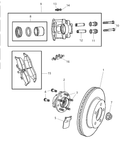 R1 Concepts Brake Rotor- D/S - Black Fits Chrysler 300M