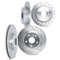 DFC 16-17 Honda Accord Front & Rear Drilled & Slotted Silver Rotors