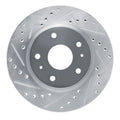 R1 88-89 Chevrolet C3500 Front Left Drilled & Slotted Silver Brake Rotor
