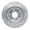 R1 88-89 Chevrolet C3500 Front Left Drilled & Slotted Silver Brake Rotor