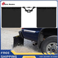 Rock Tamers 2 Hub Mudflap System Matte Black Stainless Steel Trim Plates 00108