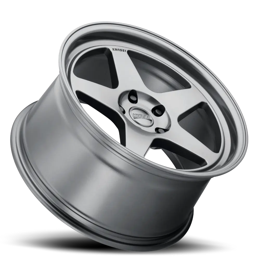 Aluminum Wheels 18x8.5 KNP K12G Gloss Gunmetal Gray 5x112 Bolt Pattern 35 Offset Kansei Wheels