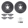 R1 Concepts Brake Rotor- Blank with Optimum Oe Pads Hdw Fits BMW Alpina