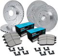R1 E- Line Series Brake Rotor - D/S - Silver w/ Ceramic Pads Hdw Fits Hyundai Elantra
