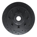 R1 78-81 Dodge B300 Van (71-74) / B300 (75-80) Front Left Drilled & Slotted Black Brake Rotor