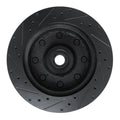 R1 78-81 Dodge B300 Van (71-74) / B300 (75-80) Front Left Drilled & Slotted Black Brake Rotor