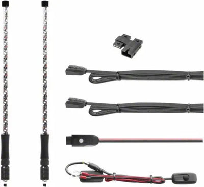 XK Glow XKchrome Advanced App Control LED Whip Light Kit for 4x4 Offroad UTV ATV 2x whip 32in