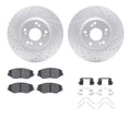 DFC 05-15 Acura ILX Front Drilled & Slotted Geoperformance Rotors 5000 Advanced Pads w/Hardware