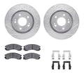 R1 E- Line Series Brake Rotor - D/S - Silver w/ Ceramic Pads Hdw Fits Mitsubishi Outlander