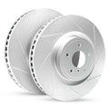 R1 Concepts Brake Rotor- Slotted - Silver Fits Maserati Ghibli