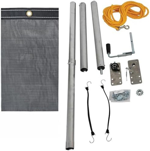 DUMP TARP KIT (ROUND AXLE) MESH TARP 7 X 12 FOOT