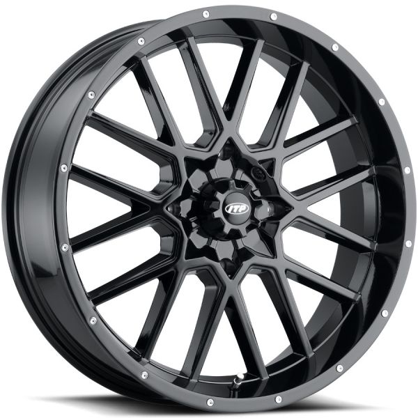 ITP Hurricane 20x6.5 / 4x137 BP / 4+2.5 Offset Gloss Black Wheel