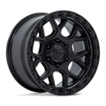 FUEL WHEELS PUMA 17X9 6X4.5 66 -12 M-BLK-GB-LP CAST ALUMINUM MATTE BLACK W GLOSS BLACK LIP FC908MB17906412N