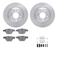 R1 Concepts Brake Rotor- Blank with Optimum Oe Pads Hdw Fits BMW Z4