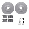 R1 Concepts Brake Rotor- Carbon Coated with Ceramic Pads Hdw Fits Hyundai Equus