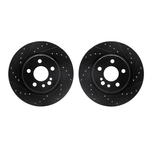R1 Concepts Brake Rotor- D/S - Black Fits Mercedes-Benz 400SE