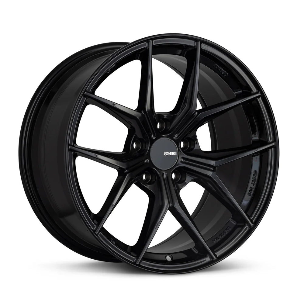 Enkei TSR-X 18x8 45mm Offset 5x100 BP 72.6mm Bore Gloss Black Wheel